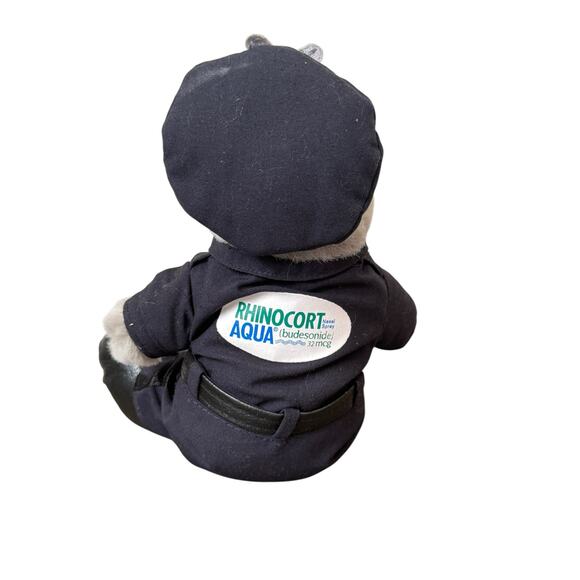 Rhinoceros Police Officer Plush Rhinocort Nasal Spray Drug Rep Promo Advertising - Picture 5 of 10